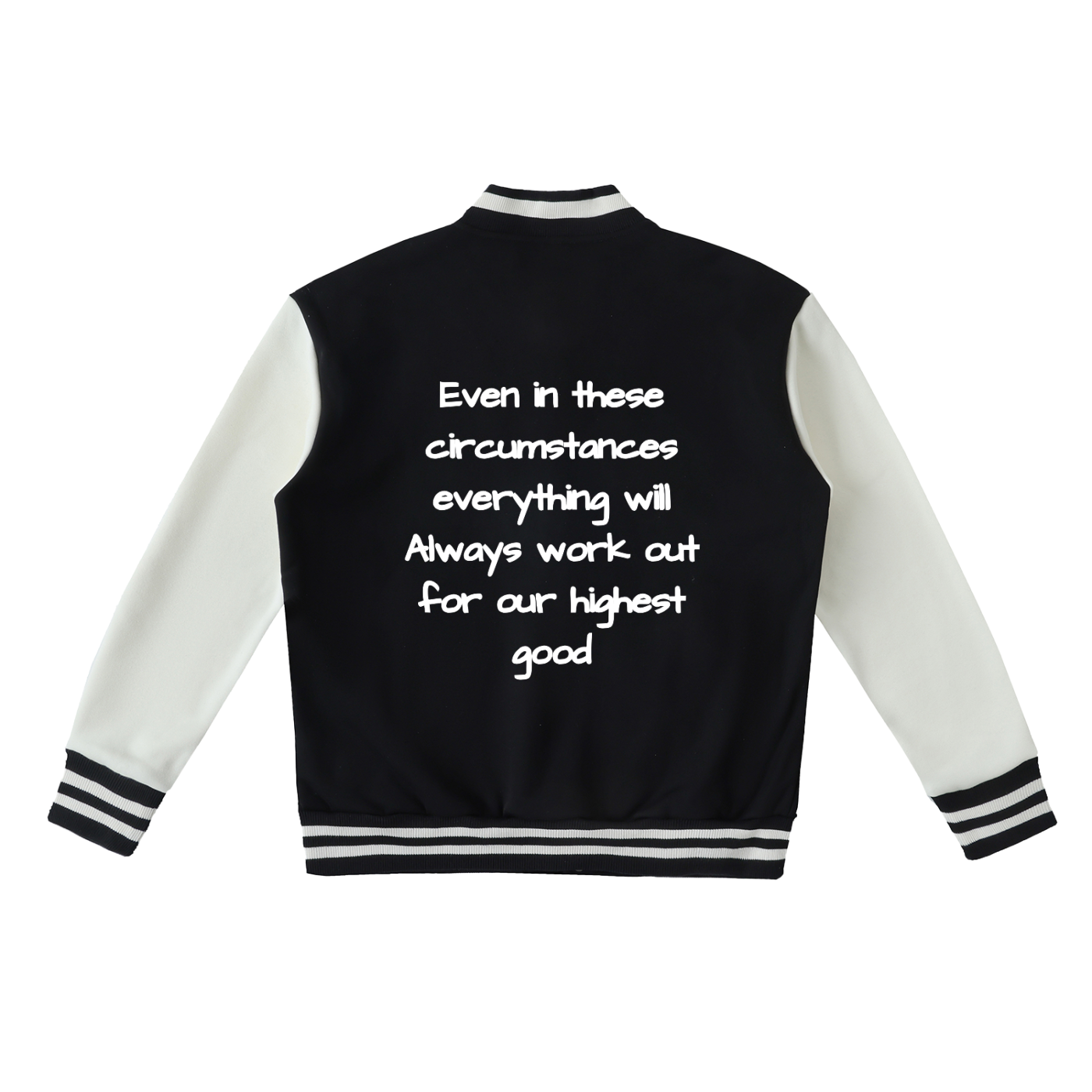 Two-Tone Fleeced Varsity Jacket