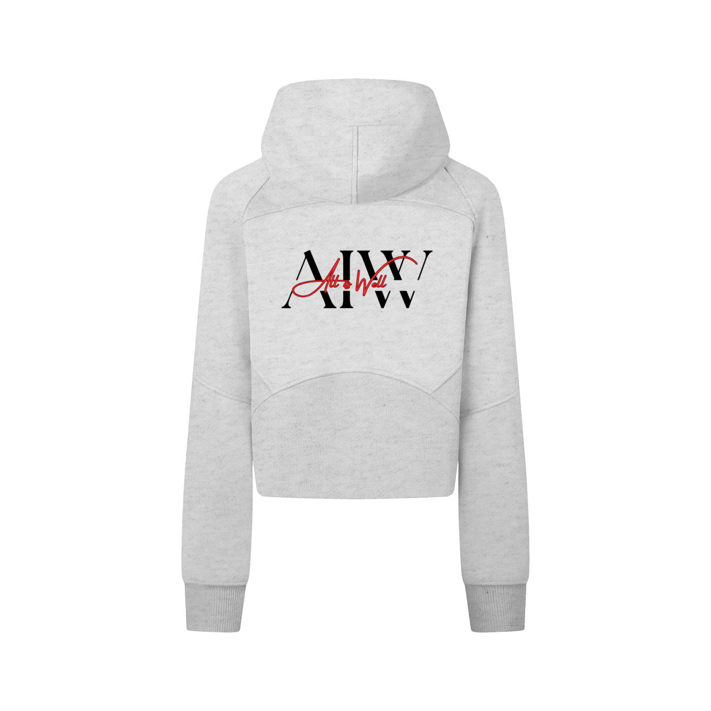 Cropped Zip-Through Hoodie